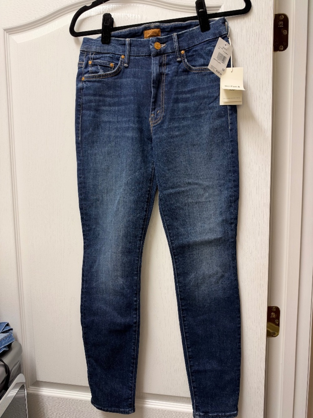 MOTHER High Waisted Looker Skinny Jeans Size 28 Teaming Up NWT